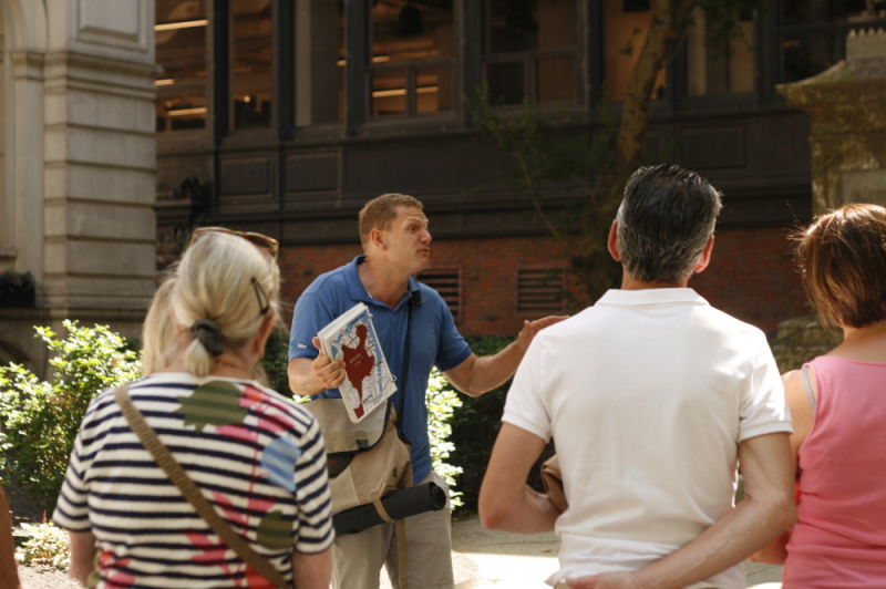 Freedom Trail, a local historian guide engages through proper storytelling making history fascinating for all ages