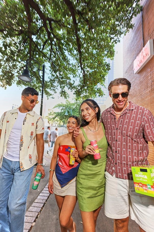 Group of people enjoying Casa Famosa drink