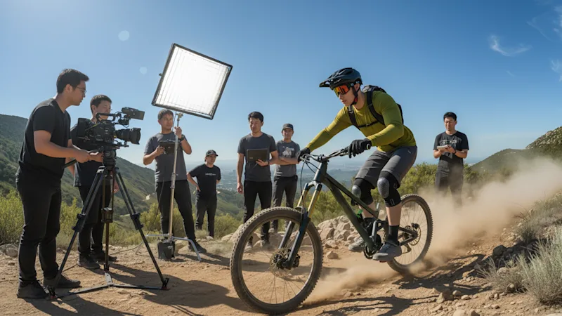 TVB團隊捕捉Hugo虛擬騎乘山地單車的動感瞬間｜康業信貸快遞