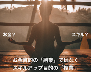 お金目的の「副業」ではなく、スキルアップ目的の「複業」をしよう
