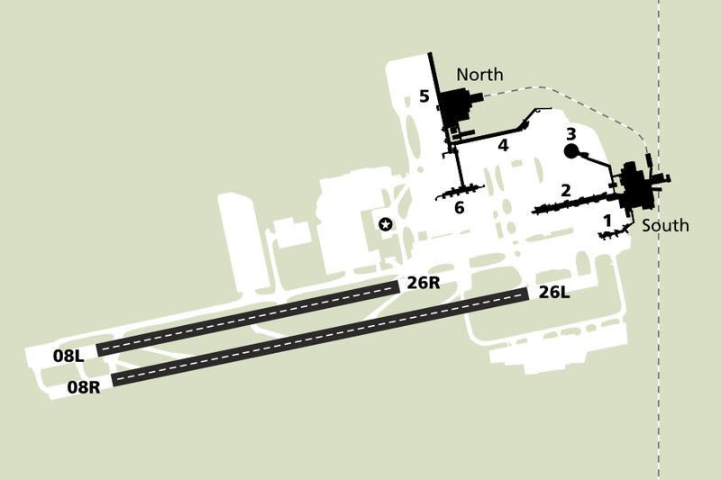 Gatwick Airport EGKK layout