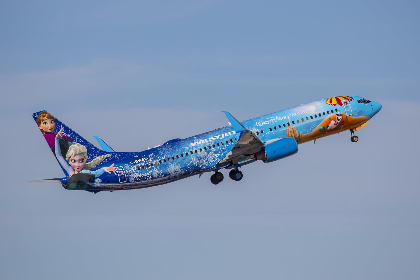 Frozen-livery westjet