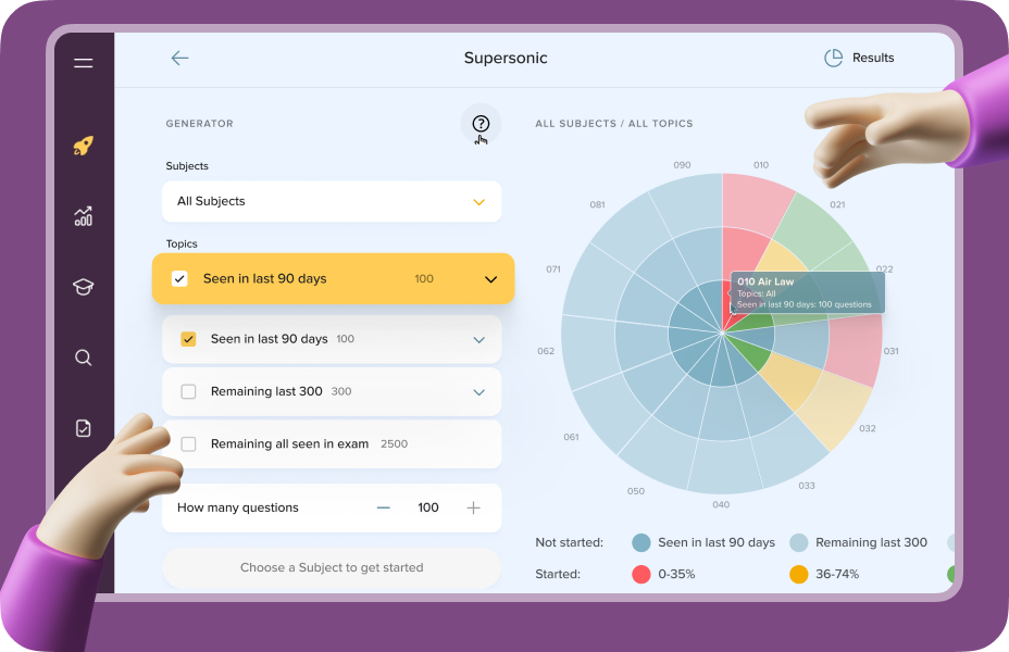 Supersonic – Filter 'Seen in Exam' Questions by Date and Authority for Focused Prep