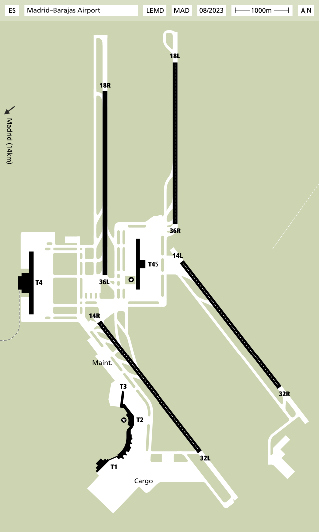 Madrid LEMD Layout