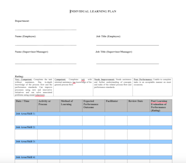TEMPLATE Individual Learning Plan TEMPLATE Individual Learning Plan