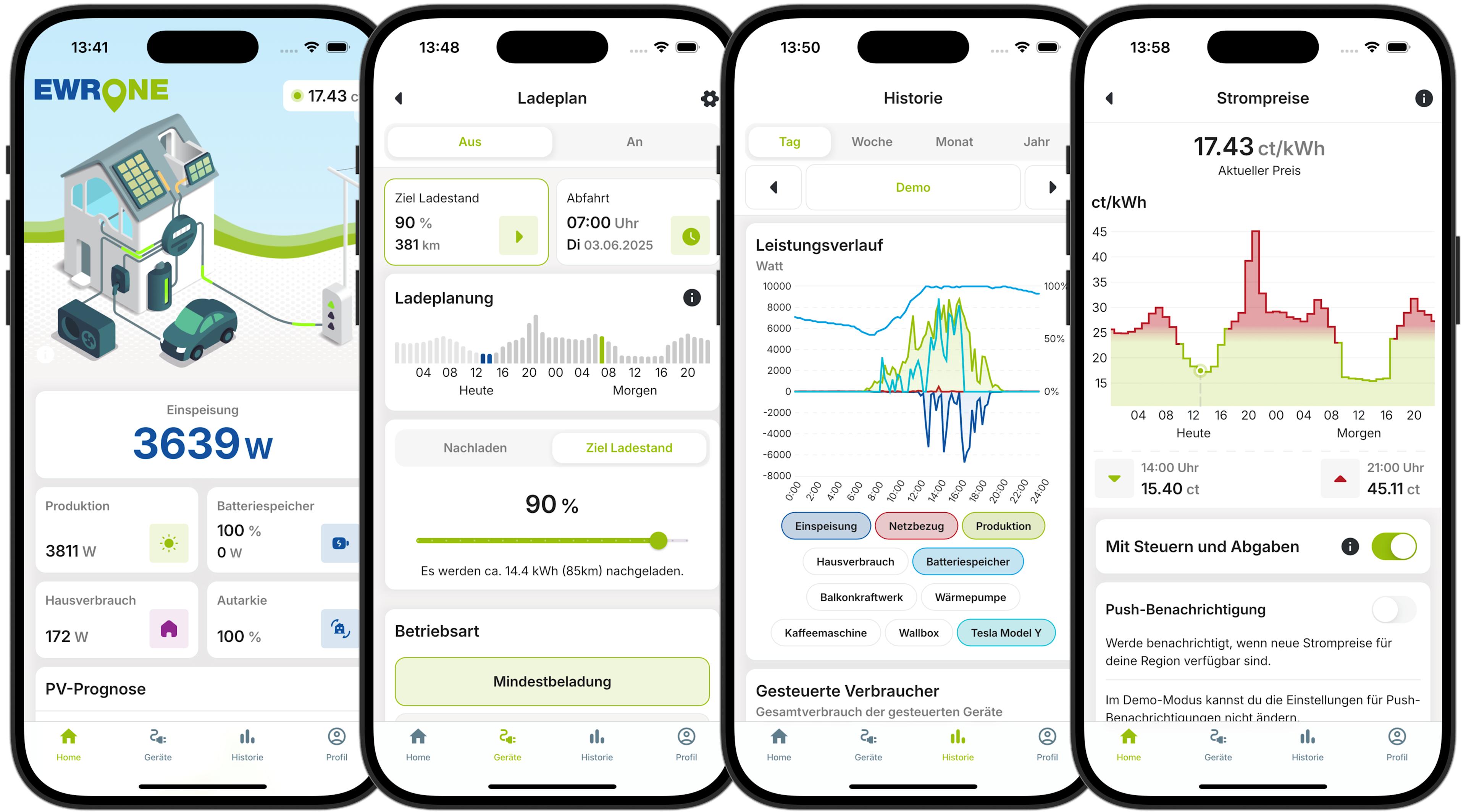 Ein Bild von der App EWR One Manager. Ein Bild von der App EWR One Manager.