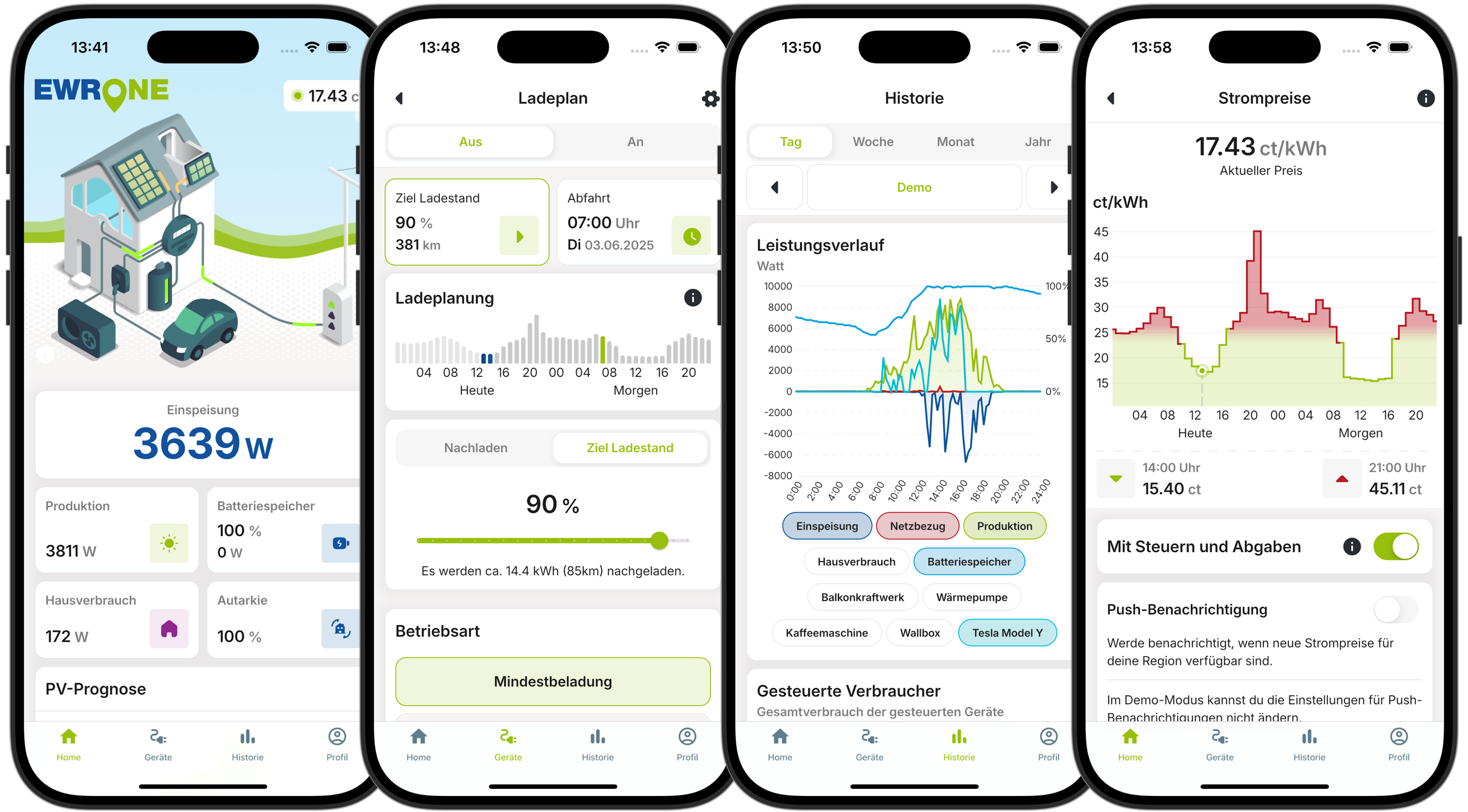 Ein Bild von der App EWR One Manager.  Ein Bild von der App EWR One Manager.