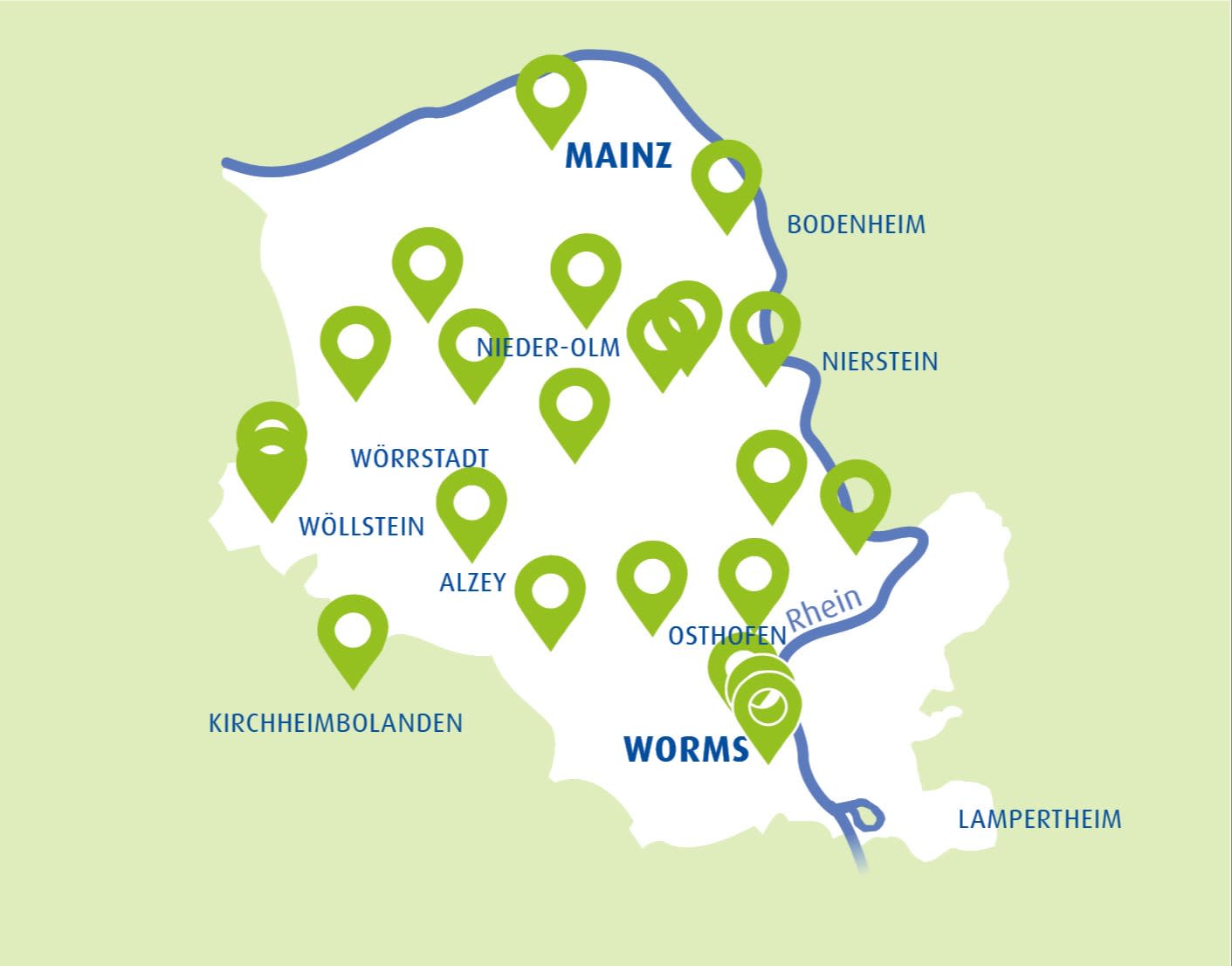 Öffentlichen WLAN Hotspots in Rheinhessen