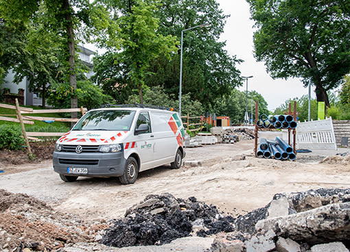 EWR Netze Baustelle, Bau- und Wartung von Strom- und Gasleitungen EWR Netze Baustelle, Bau- und Wartung von Strom- und Gasleitungen
