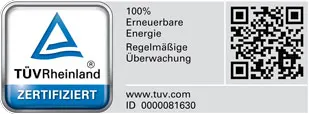 Ökostromsiegel von TÜV