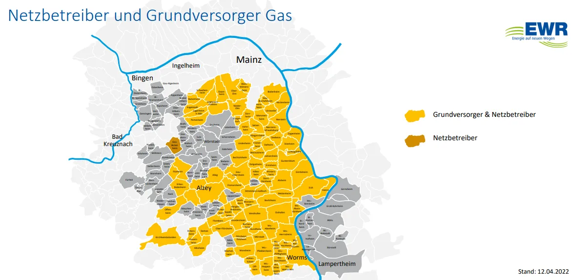 Schaubild aller grundversorgten Gebiete Gas