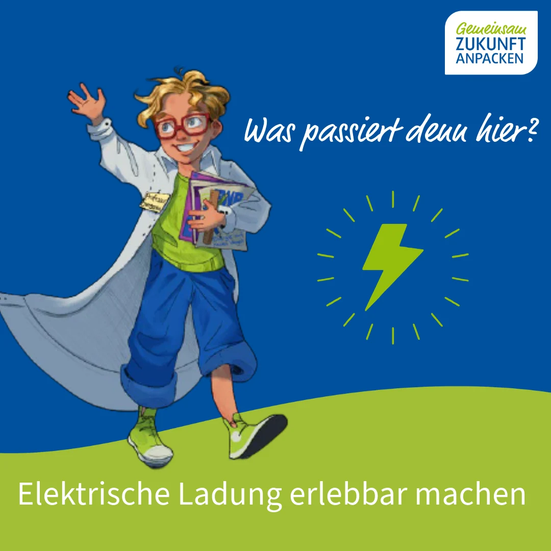 Toni Energenius führt die Kinder der 3. und 4. Klasse in die Welt der Energie ein.