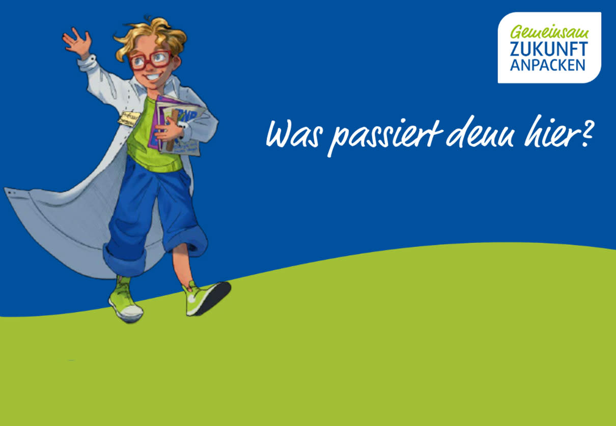 Professor Energenius erklärt was im Experiment passiert.
