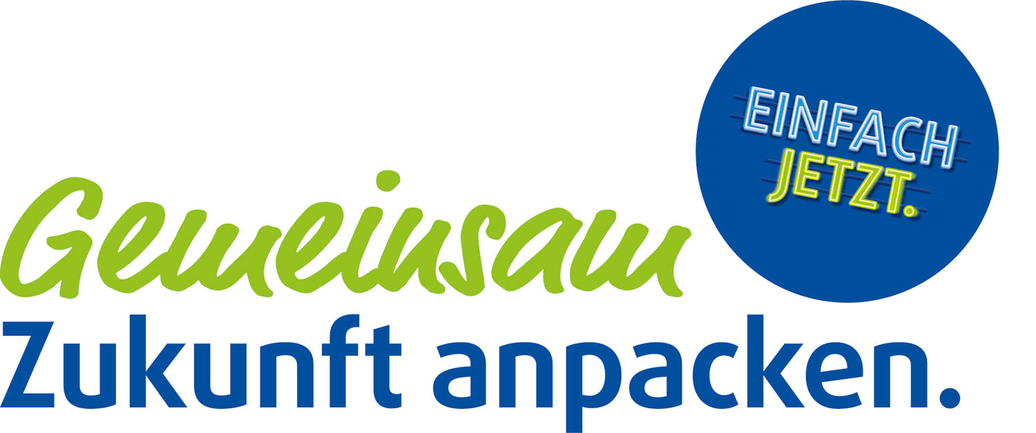 Logo Gemeinsam Zukunft anpacken mit Button einfach jetzt