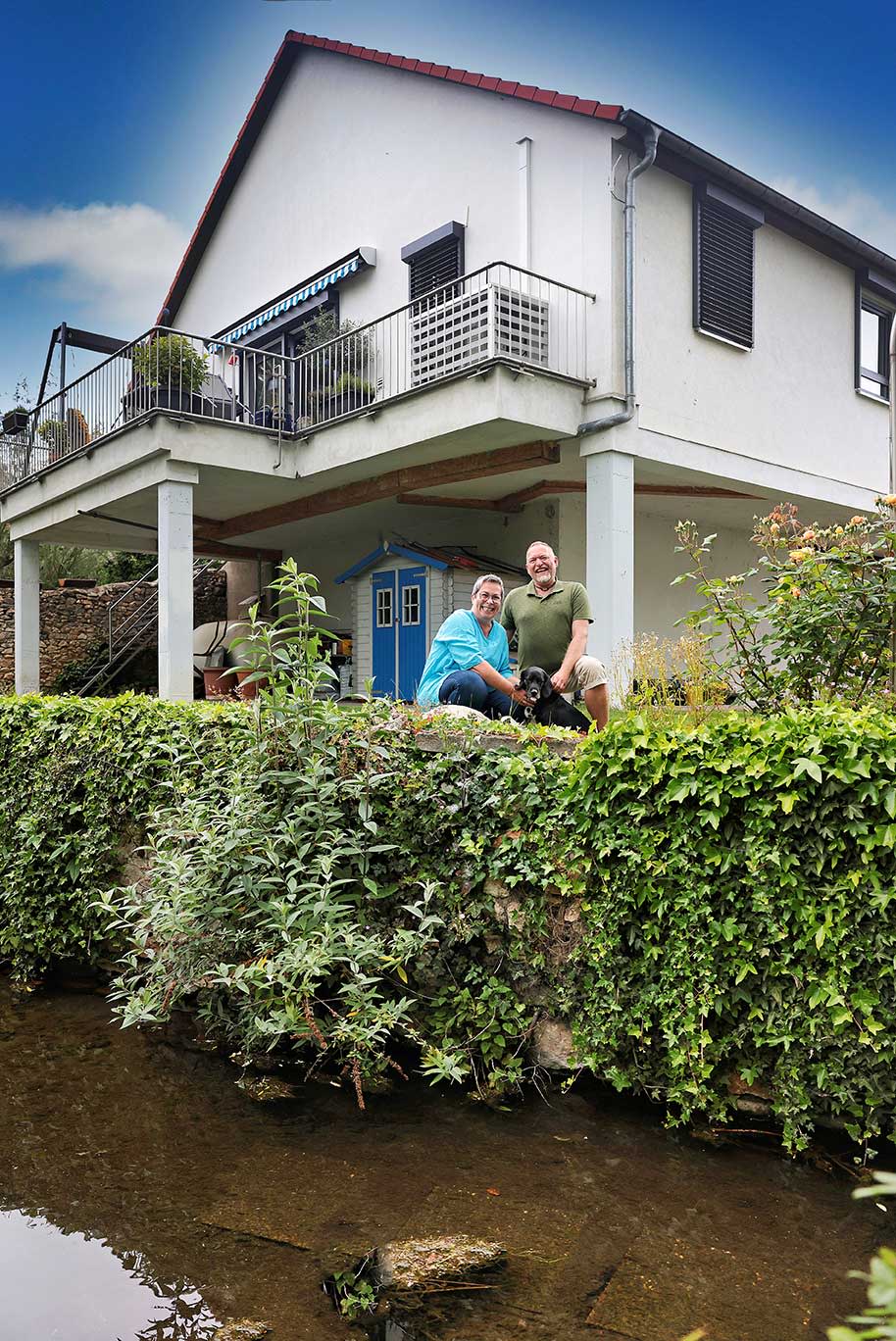 Aufnahme von Haus mit Klimaanlage