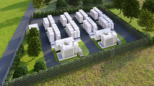 Visualisierung des Batteriespeicherprojekts im Kirschgartenweg in Worms Visualisierung des Batteriespeicherprojekts im Kirschgartenweg in Worms