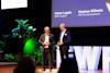 EWR-Vorstände Stephan Wilhelm und Dieter Lagois stehen auf der Bühne