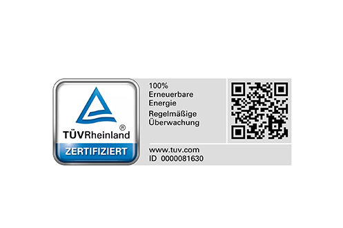 alt = Siegel TÜV Rheinland Herzstrom'