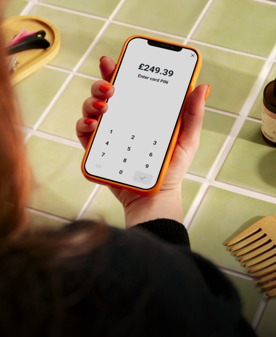 High-value payments are supported too. Your customer will simply be asked to enter their PIN for transactions over £100.