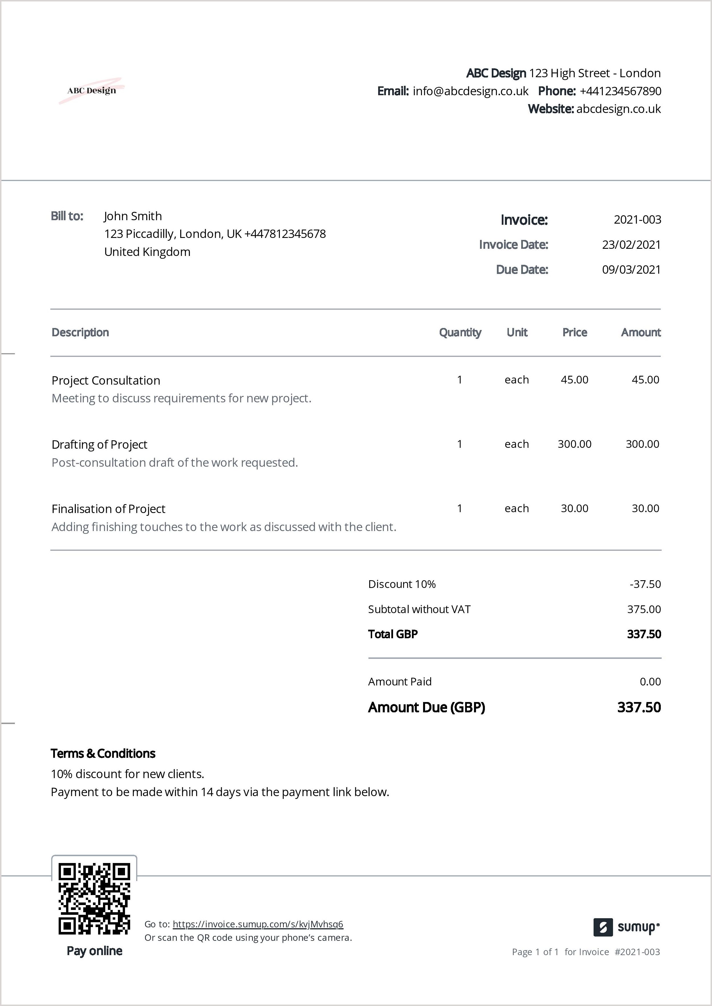 final invoice definition