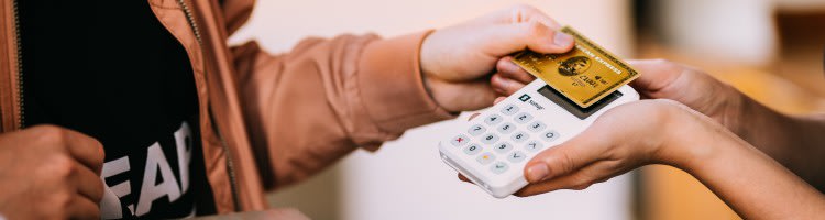 tapping a card on a contactless card reader