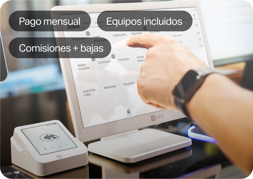 Equipos incluidos, pago mensual y comisiones más bajas.