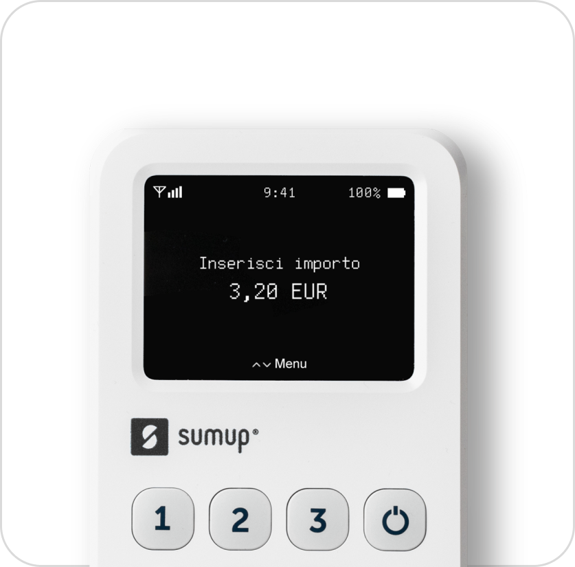 SumUp 3G amount screen