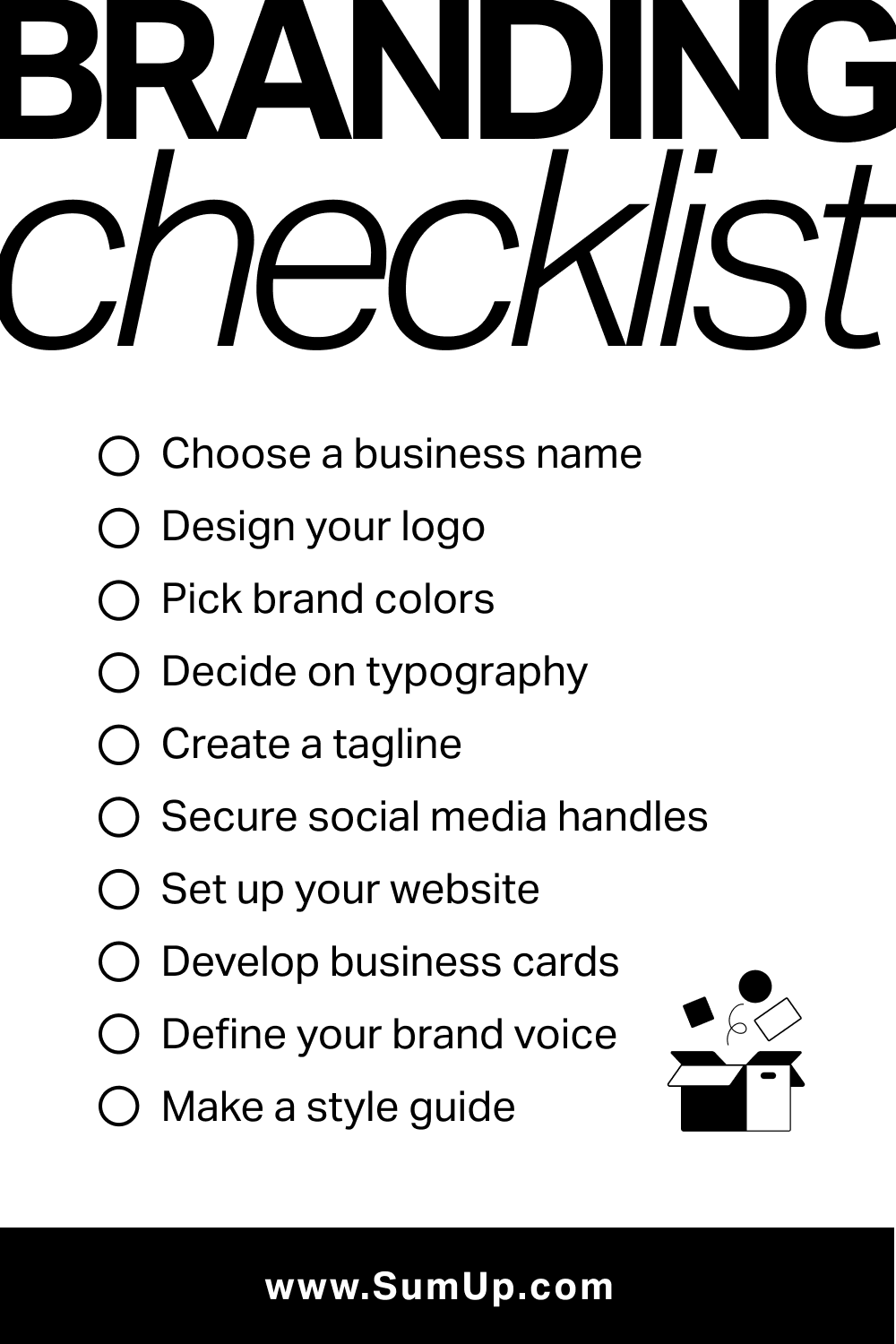 branding checklist for small business - infographic