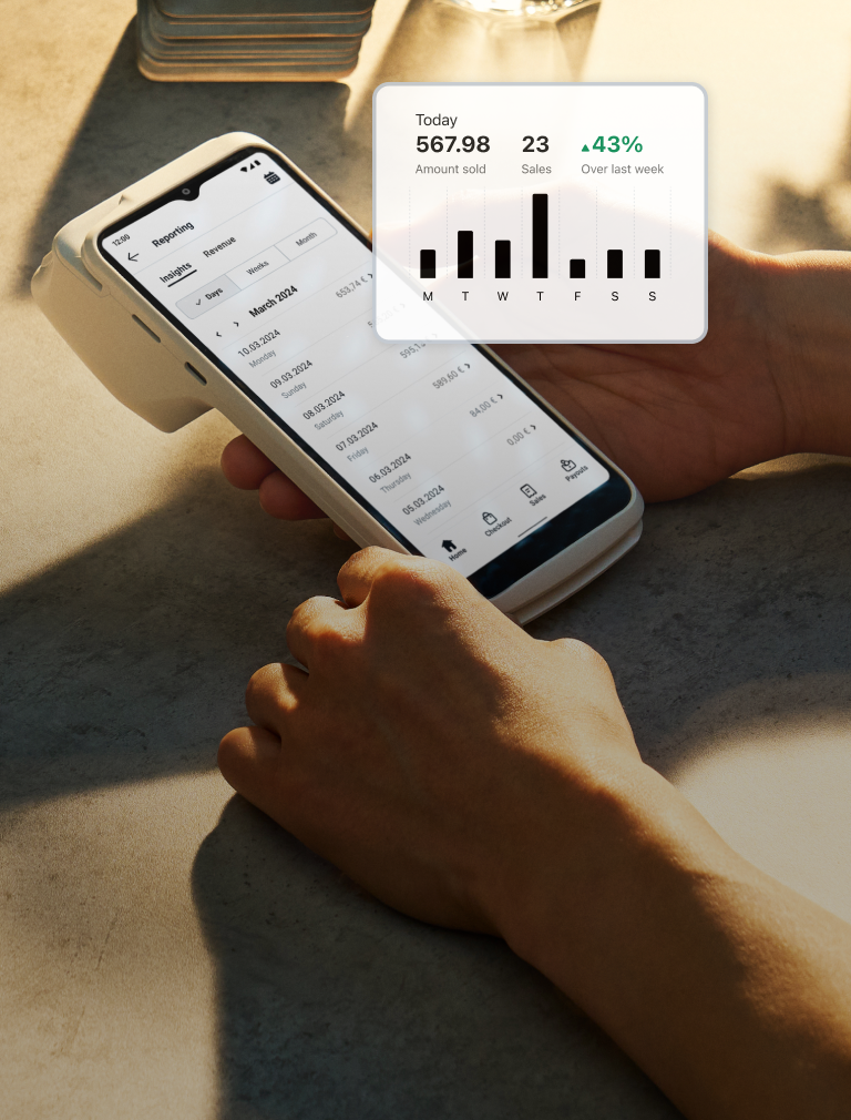 Keep an eye on your figures at all times on your device screen, and simplify your tax filing with downloadable reports.