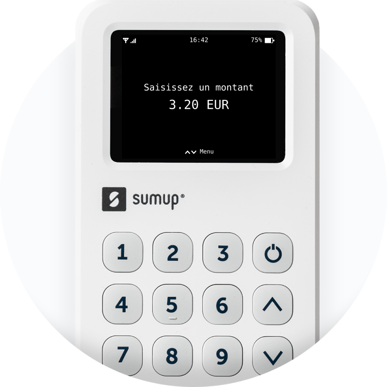 The SumUp 3G card reader on a white background