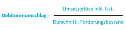 Formel zur Berechnung des Debitorenumschlags