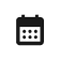 Minimalist black calendar icon with a grid of dots, representing scheduling, planning, or work-life balance