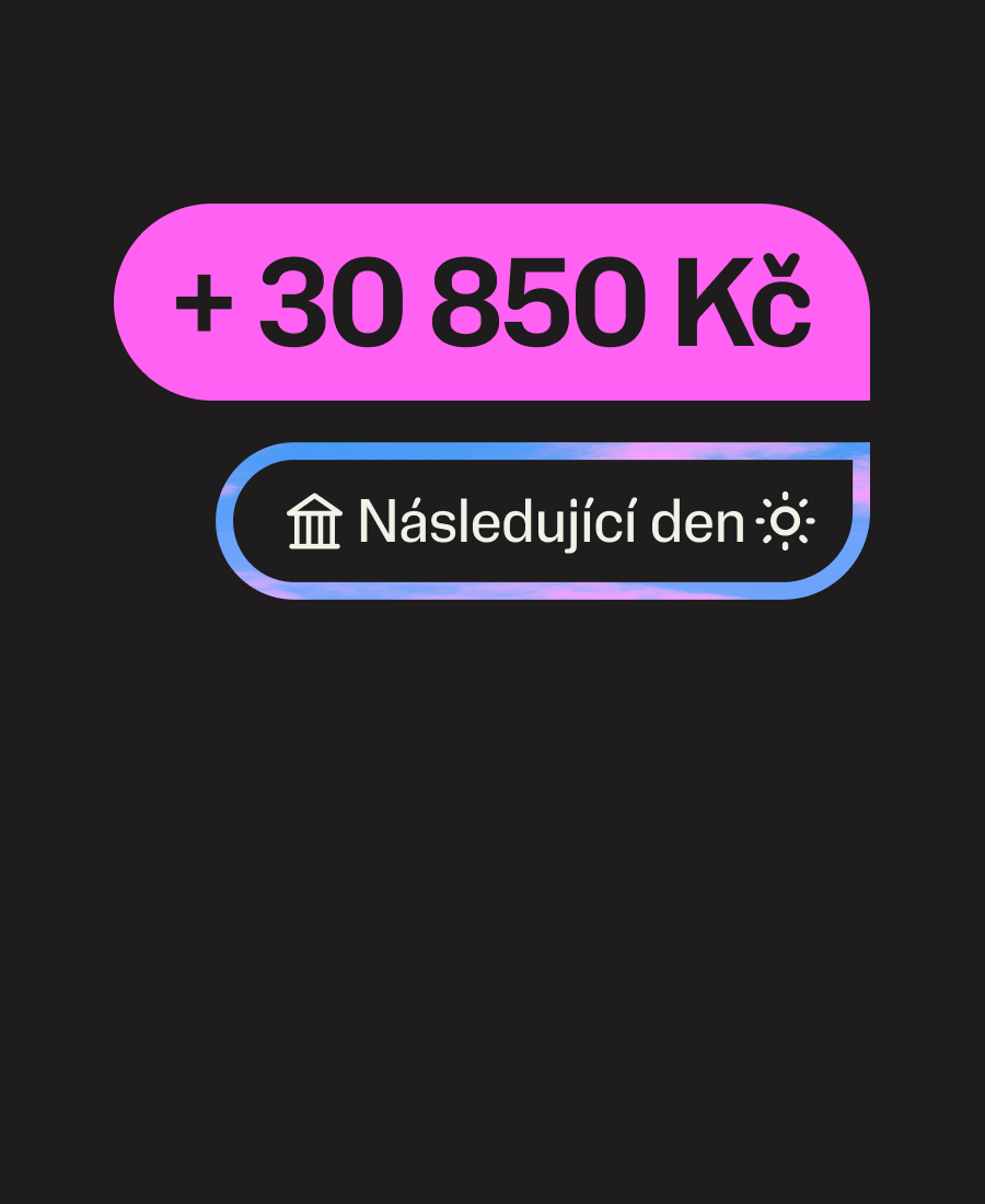 Nechte si posílat peníze na kartu SumUp Business do druhého dne – kdykoli během roku.