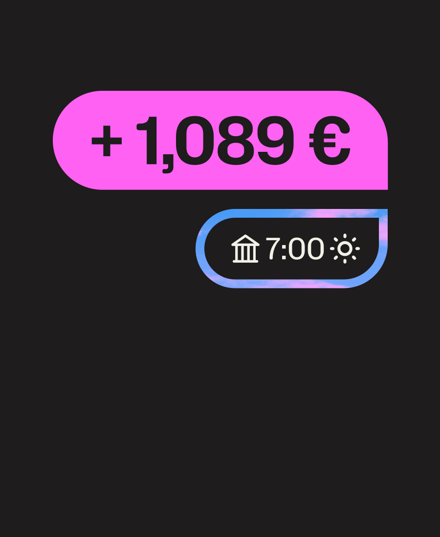 Ihre Einnahmen werden Ihrem Geschäftskonto bis 7 Uhr morgens am Folgetag gutgeschrieben – 365 Tage im Jahr.