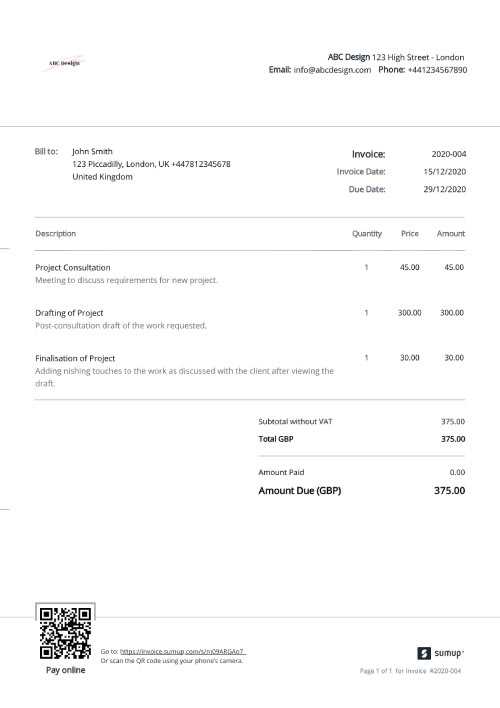 Invoice templates for Word and Excel | SumUp Invoices