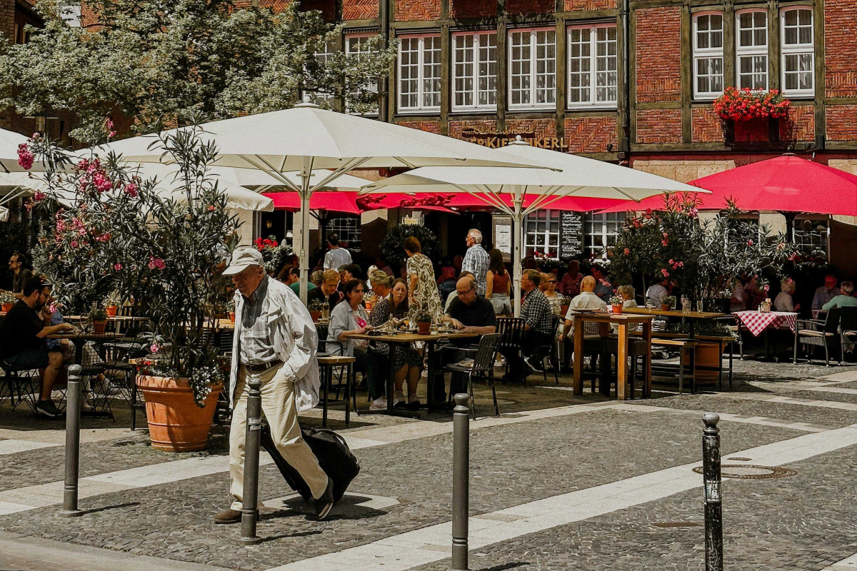 Außenbereich von Café