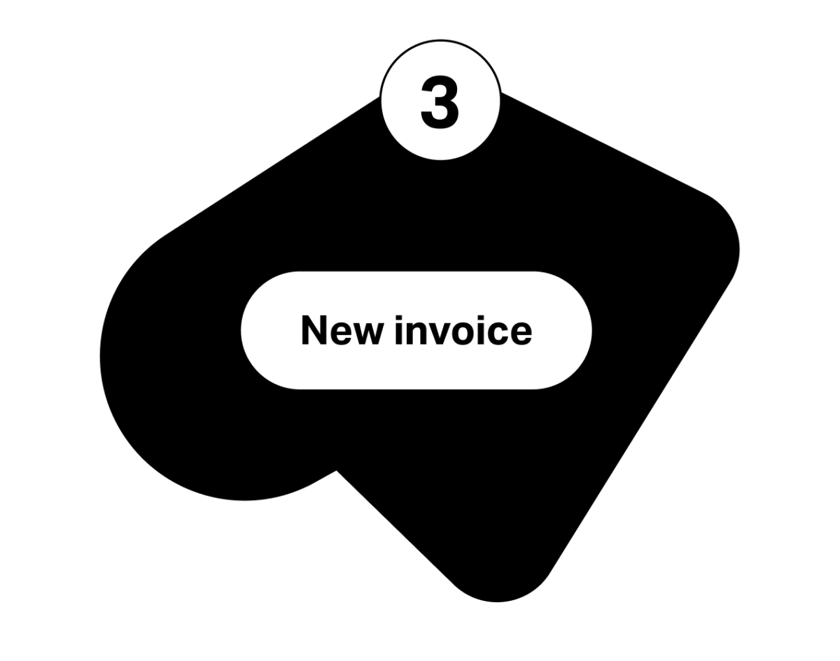 Image showing the "New Invoice" button in SumUp Invoices