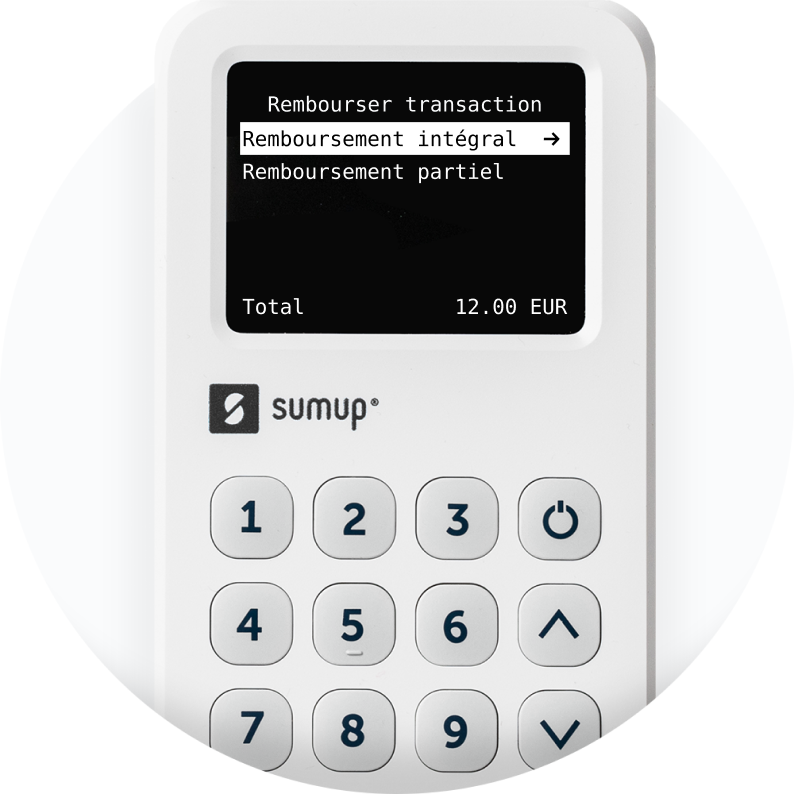 A screen from the SumUp app shows the processed payouts