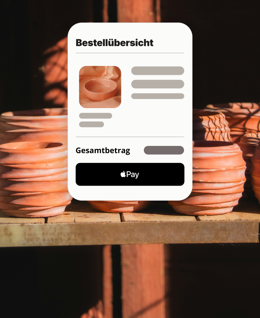 Zahlungswidget eines Onlineshops