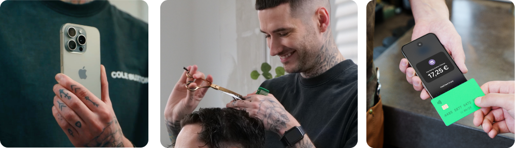 Images of SumUp merchants using Tap to Pay