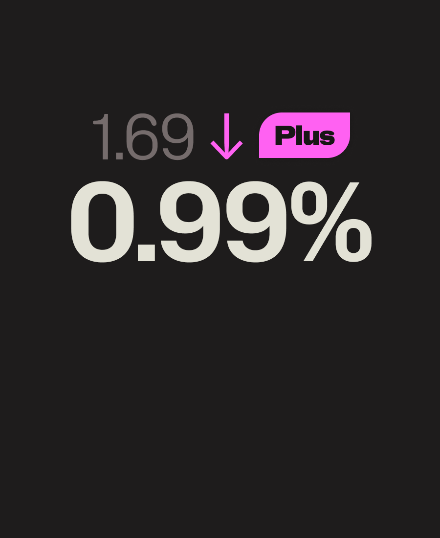 Standard fee dropping to the Payments Plus reduced fee