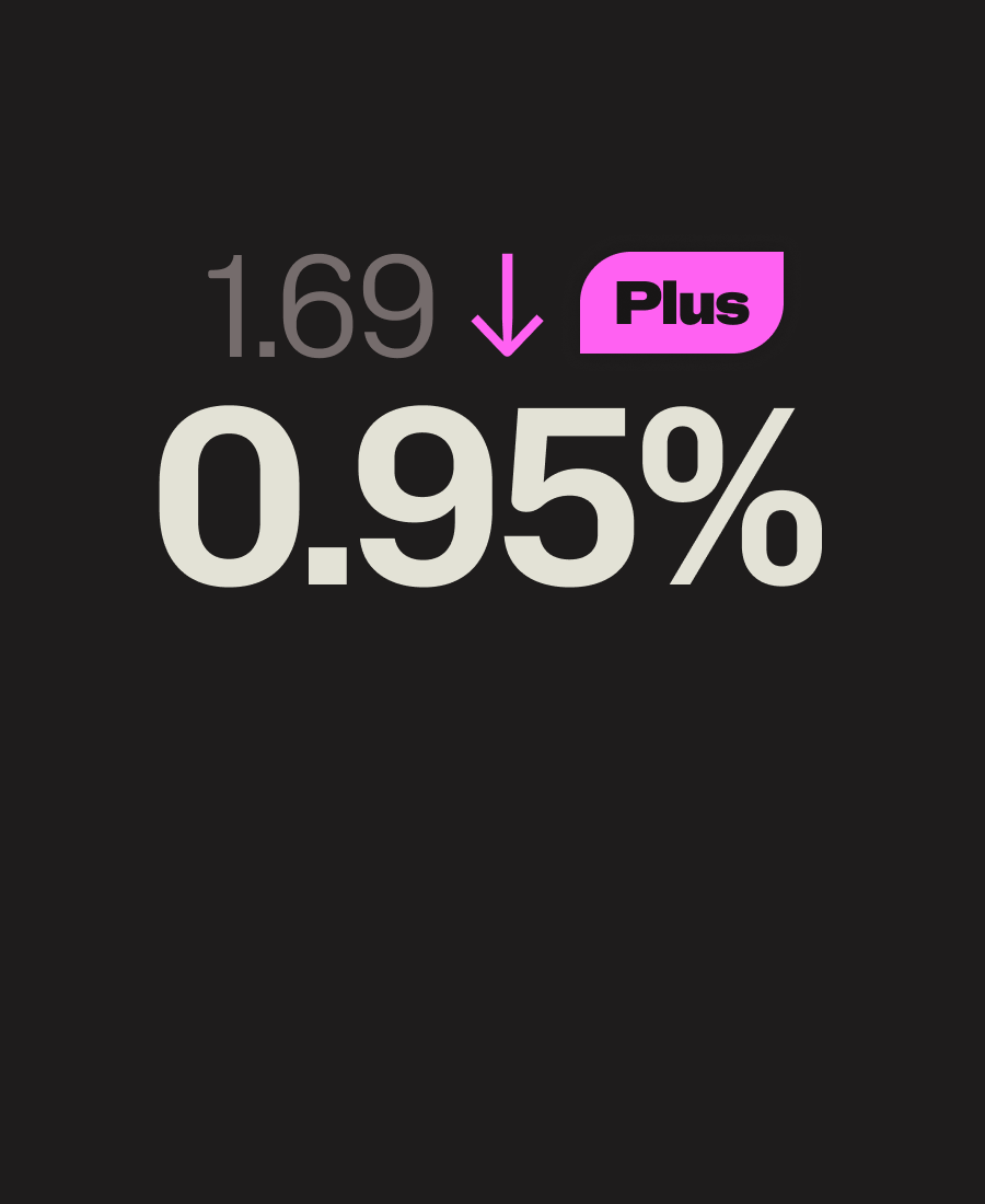 Standard fee dropping to the Payments Plus reduced fee