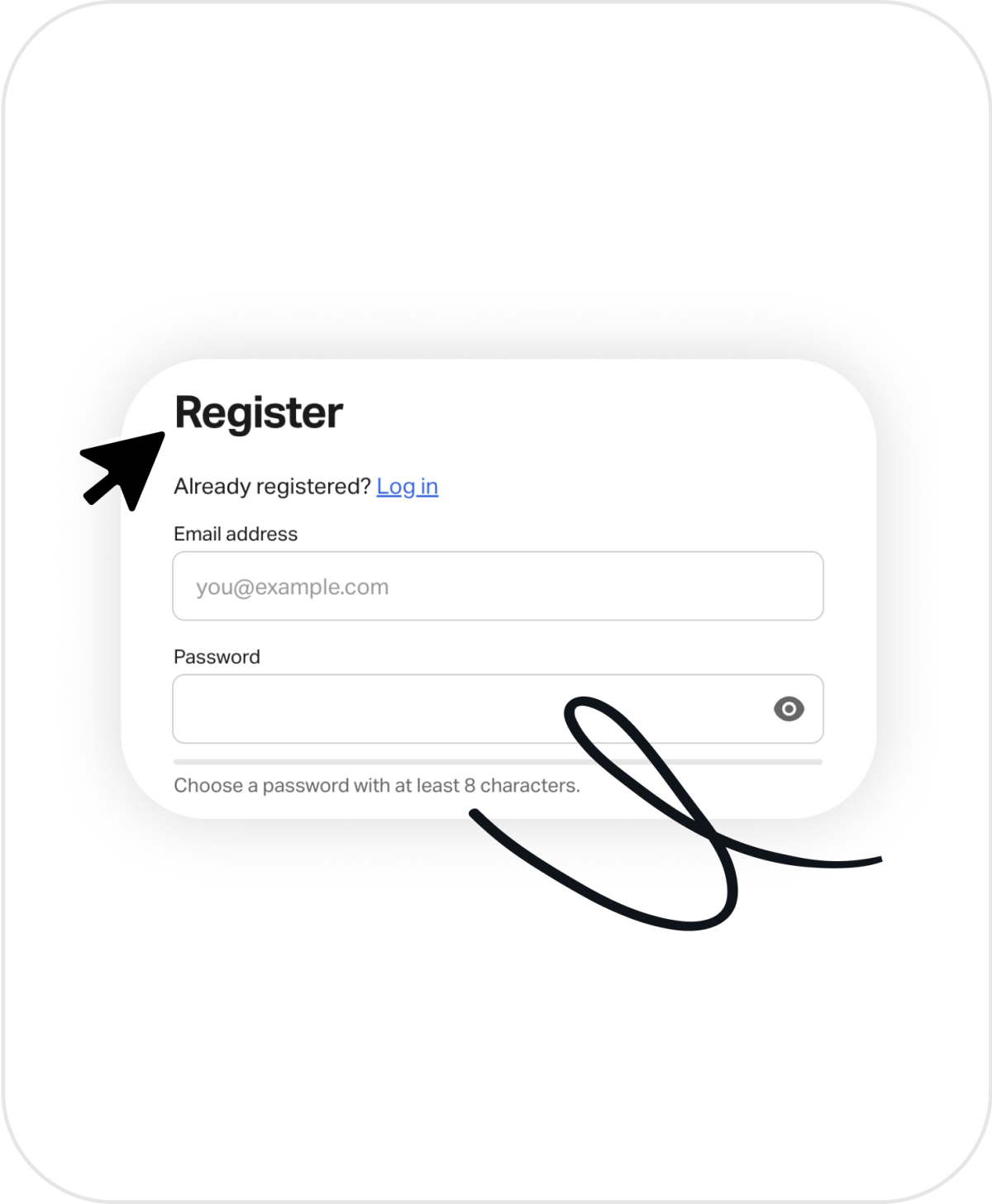 Image of the SumUp Signup screen