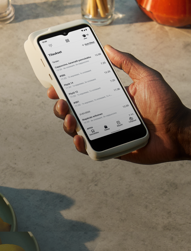 Ota tilaus, jätä se avoimeksi myöhemmin tapahtuvaa maksua varten ja tulosta tilauskuitti. Palvele asiakkaita sujuvasti ja ilman viiveitä.