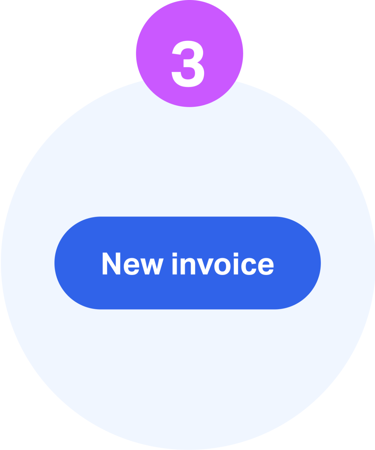 Image showing "new invoice" button