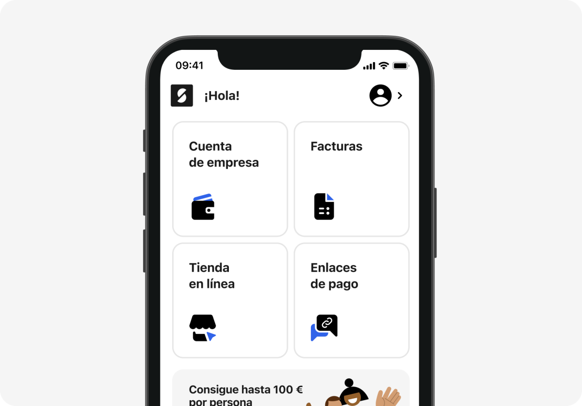 Lista de las distintas herramientas y funciones de la SumUp App