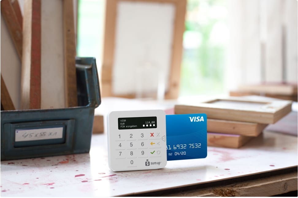 machine for accepting credit card payments