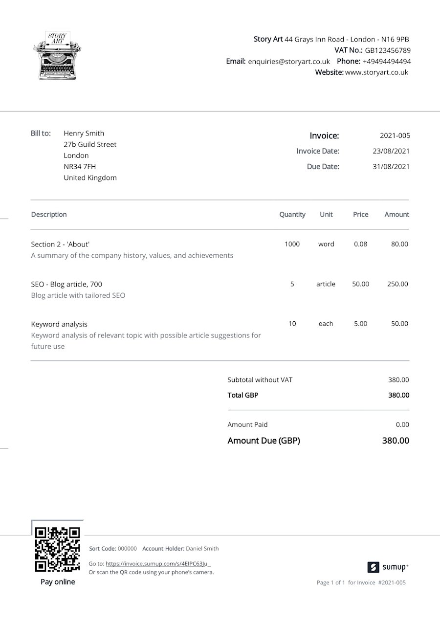 Invoice Copy Mail Freelance copywriter? Make your invoices as easy to understand as your copy