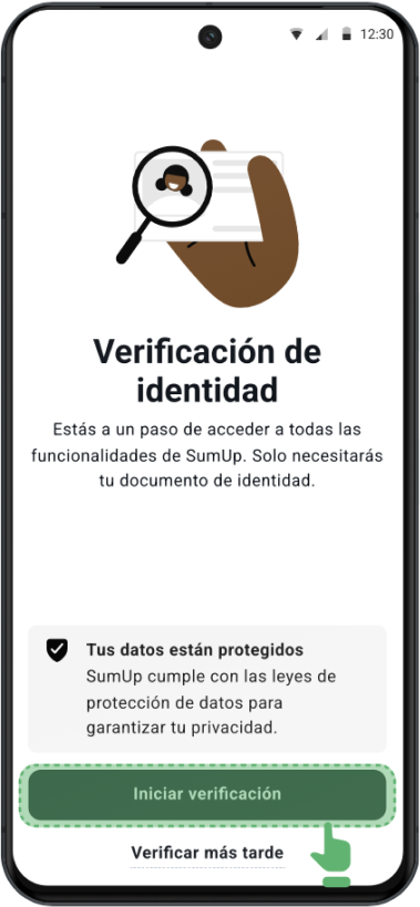 Inicia la verificación de identidad