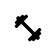 Minimalist black dumbbell icon, symbolizing physical health, fitness